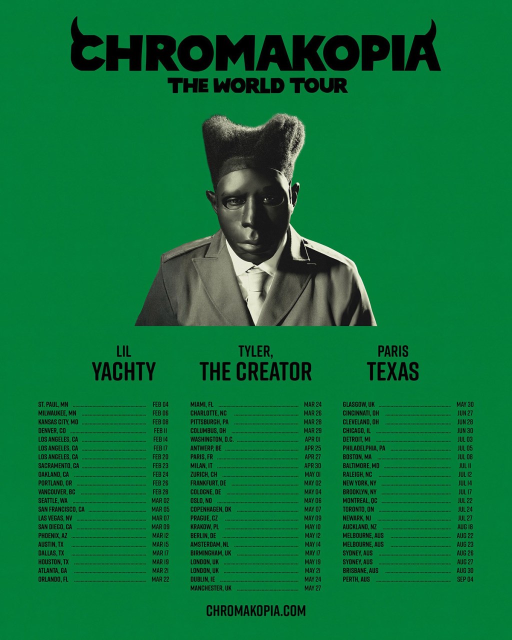 Tyler, the Creator announces CHROMAKOPIA: THE WORLD TOUR with New Jersey&nbsp;stop