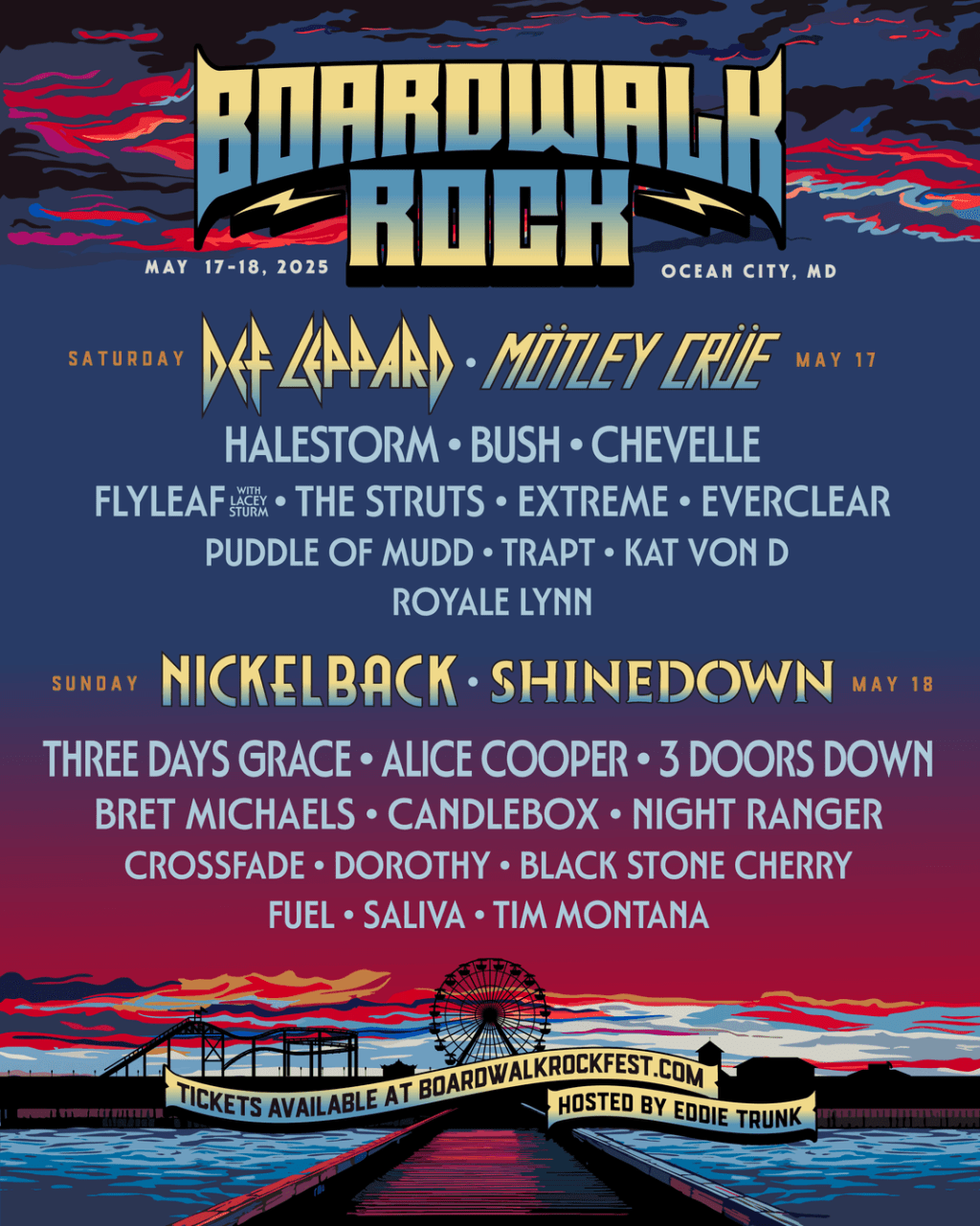 Def Leppard, Nickelback to headline Maryland’s new rock&nbsp;festival
